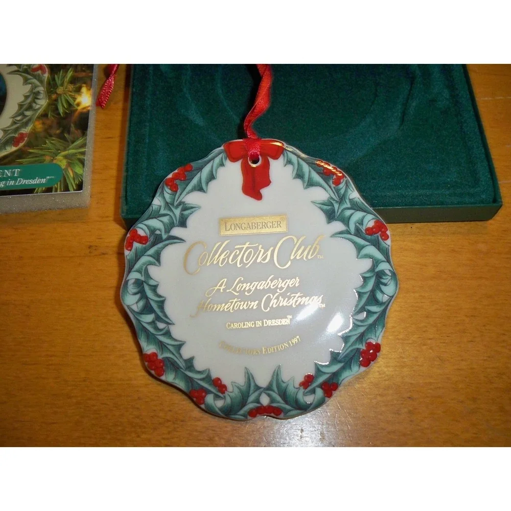 Longaberger 1997 Collectors Club Holiday Christmas Ornament Caroling In‎ Dresden